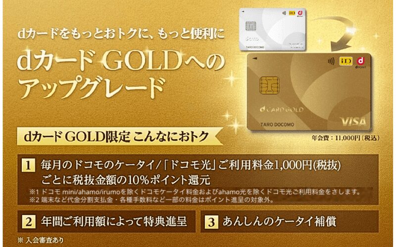 dカードGOLDアップグレード