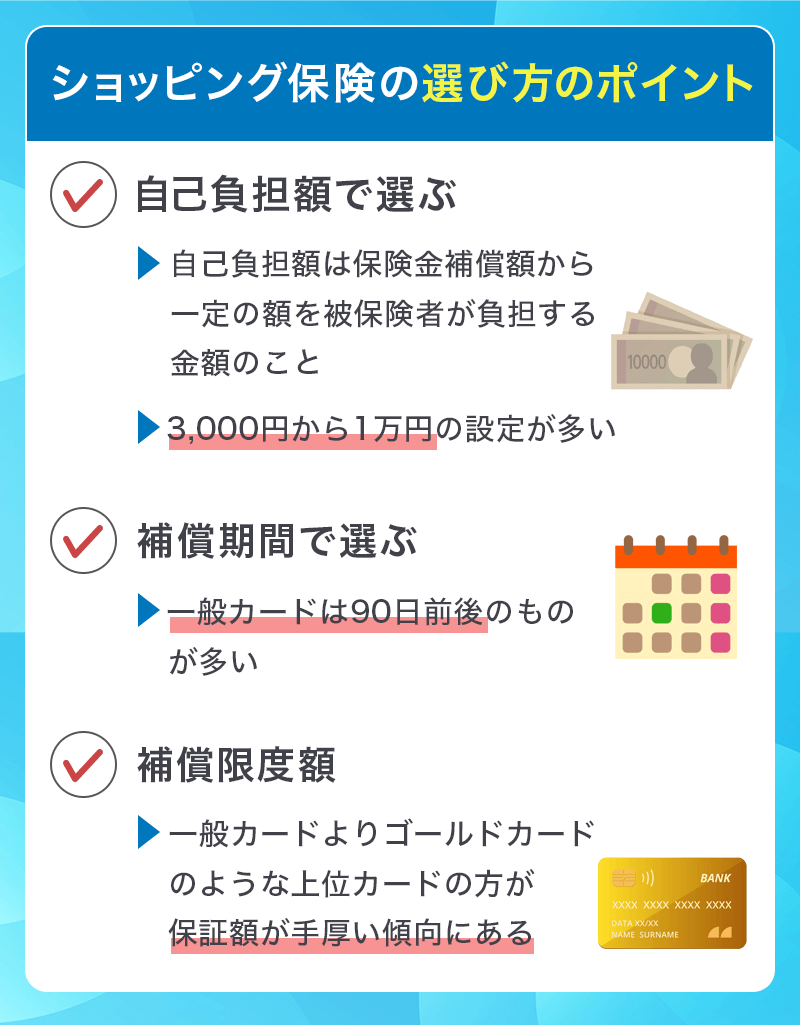 ショッピング保険の選び方ポイント