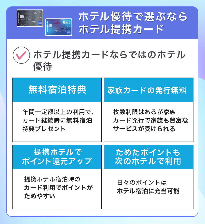 ホテル優待で選ぶならホテル提携カード