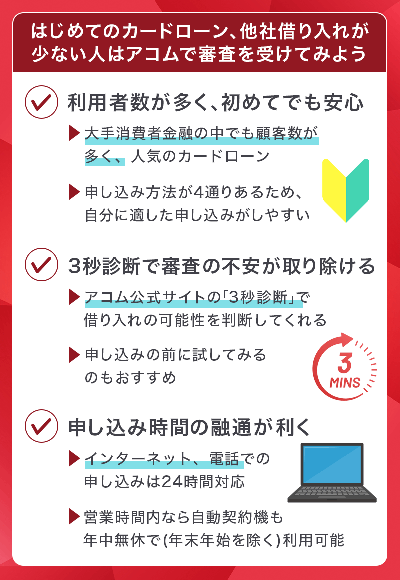 アコムカードローンがおすすめな人は？