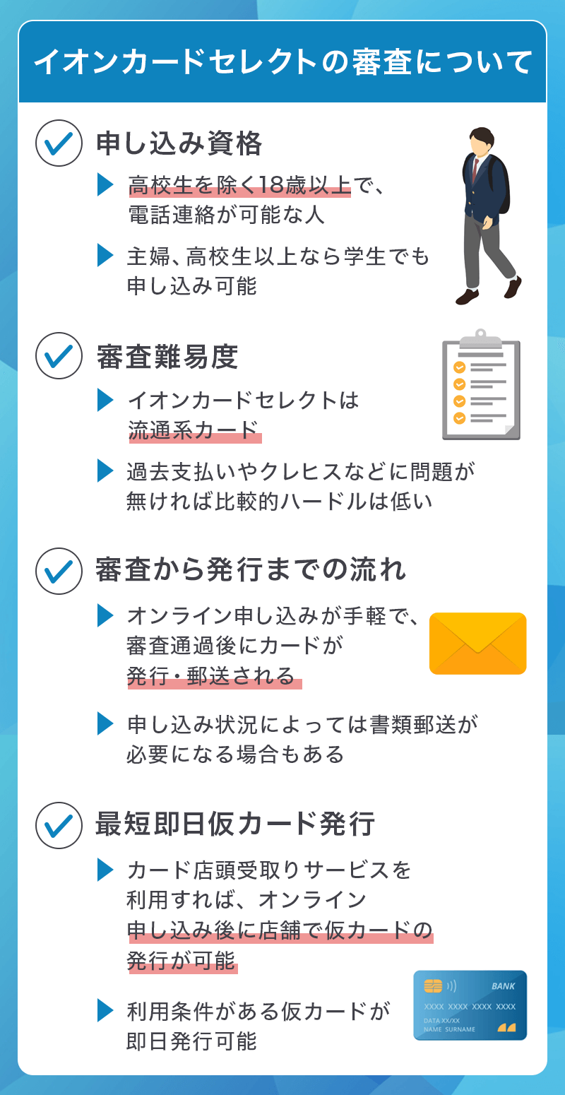 イオンカードセレクトの審査について