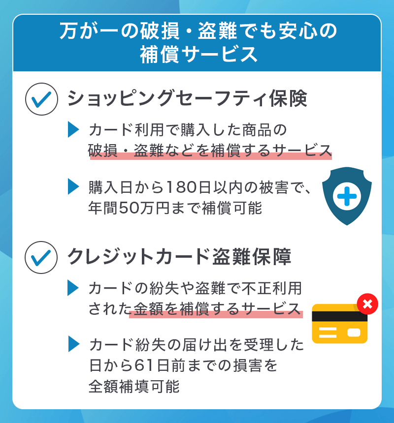 イオンカードセレクトの補償サービス