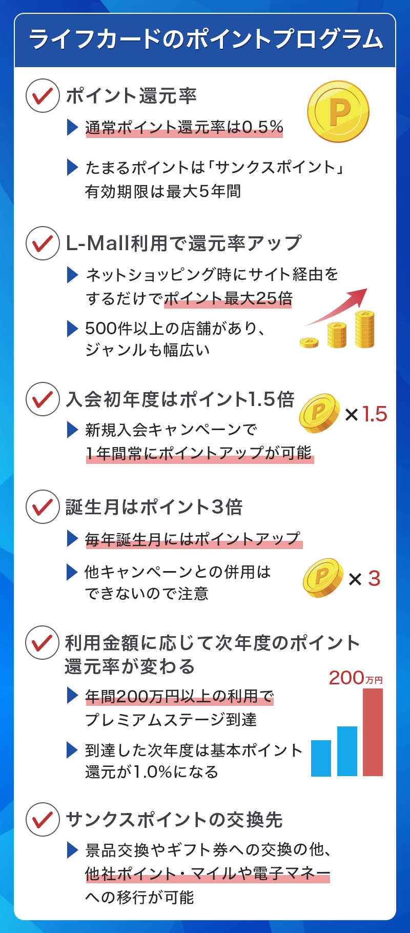 ライフカードのポイントプログラム