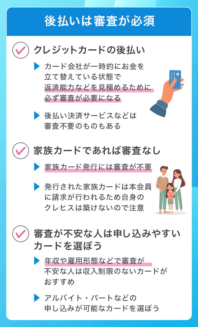 後払い決済は審査が必須