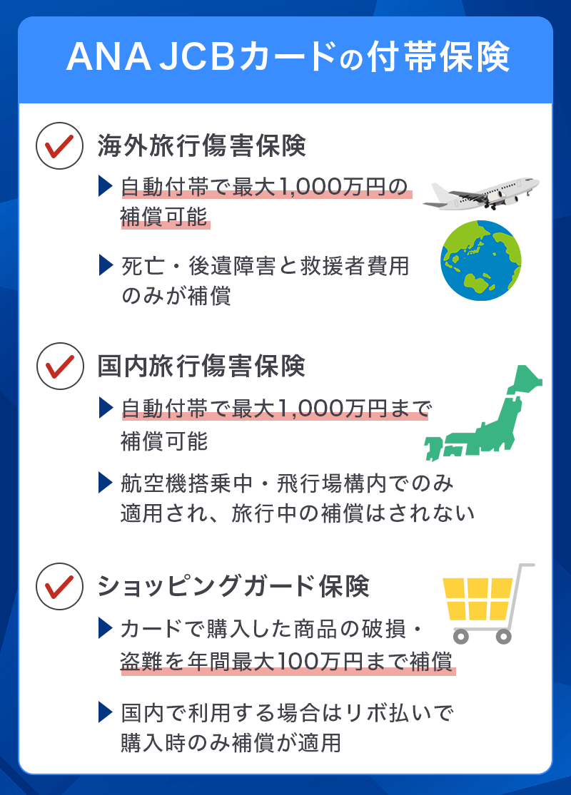 ANA JCBカードの付帯保険
