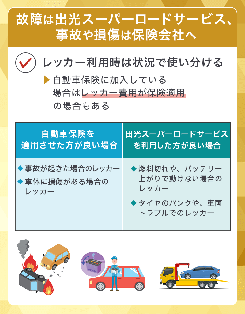 apollostation THE GOLDのレッカーサービスは状況で使い分ける