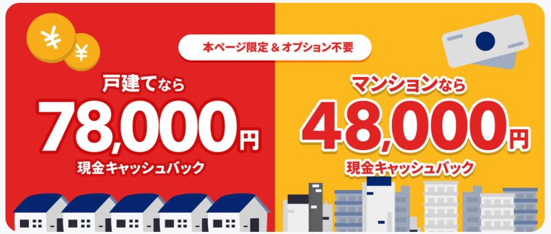 NURO光【特設サイト】最大78,000円現金キャッシュバック