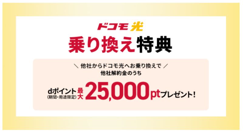 「ドコモ光」乗り換え特典の画像