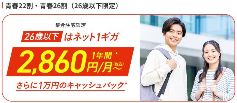 青春22割・青春26割(26歳以下限定)