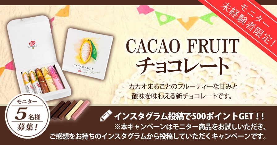 【モニター未経験者限定キャンペーン】カカオフルーツチョコレート アソート
