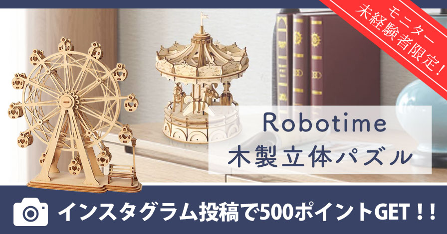 【モニター未経験者限定】Robotime 木製立体パズル(種類はお楽しみ)