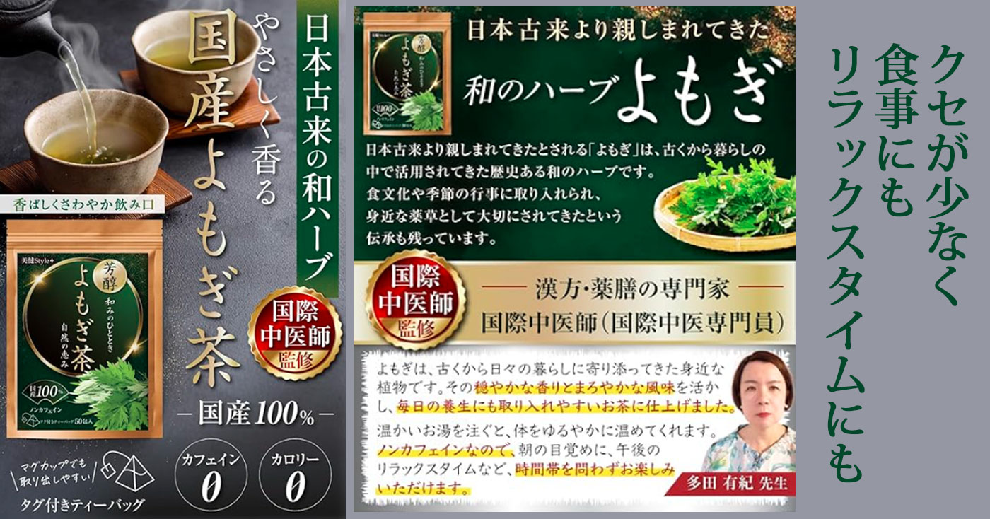 美健style+ 国産 よもぎ茶【漢方・薬膳専門家監修×残留農薬検査済】