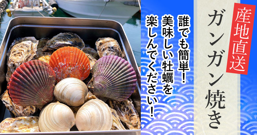 現役漁師直送!殻付き牡蠣のガンガン焼き(福岡県糸島産)