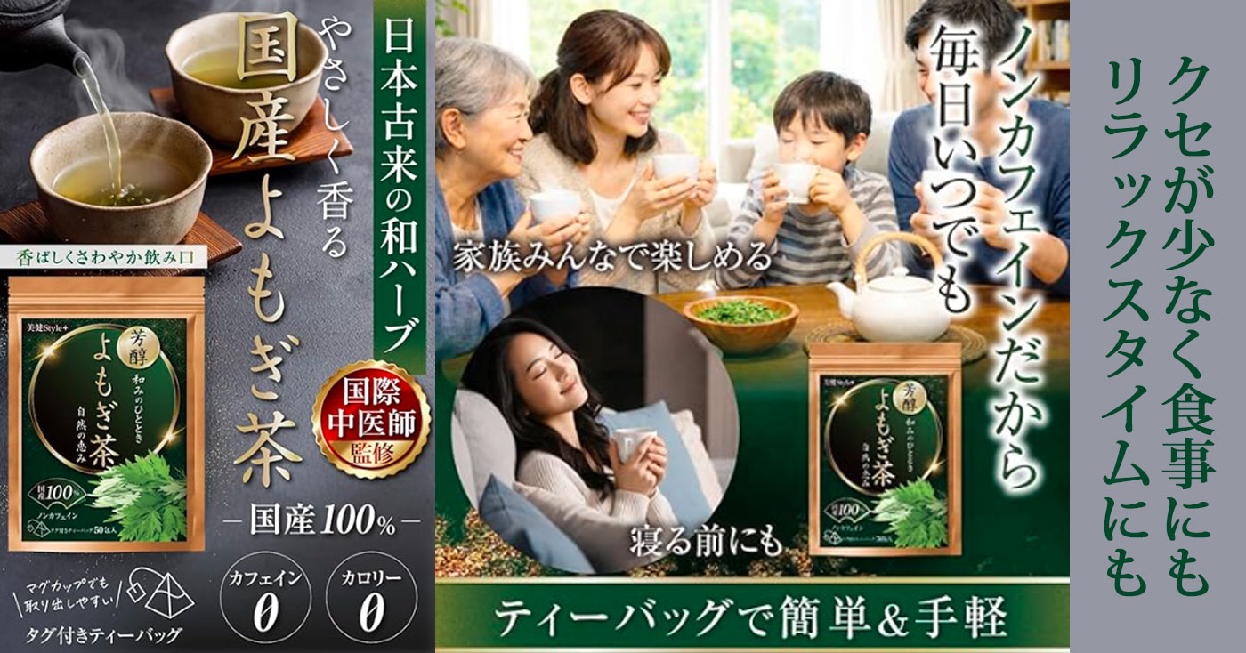 美健style+ 国産 よもぎ茶【漢方・薬膳専門家監修×残留農薬検査済】