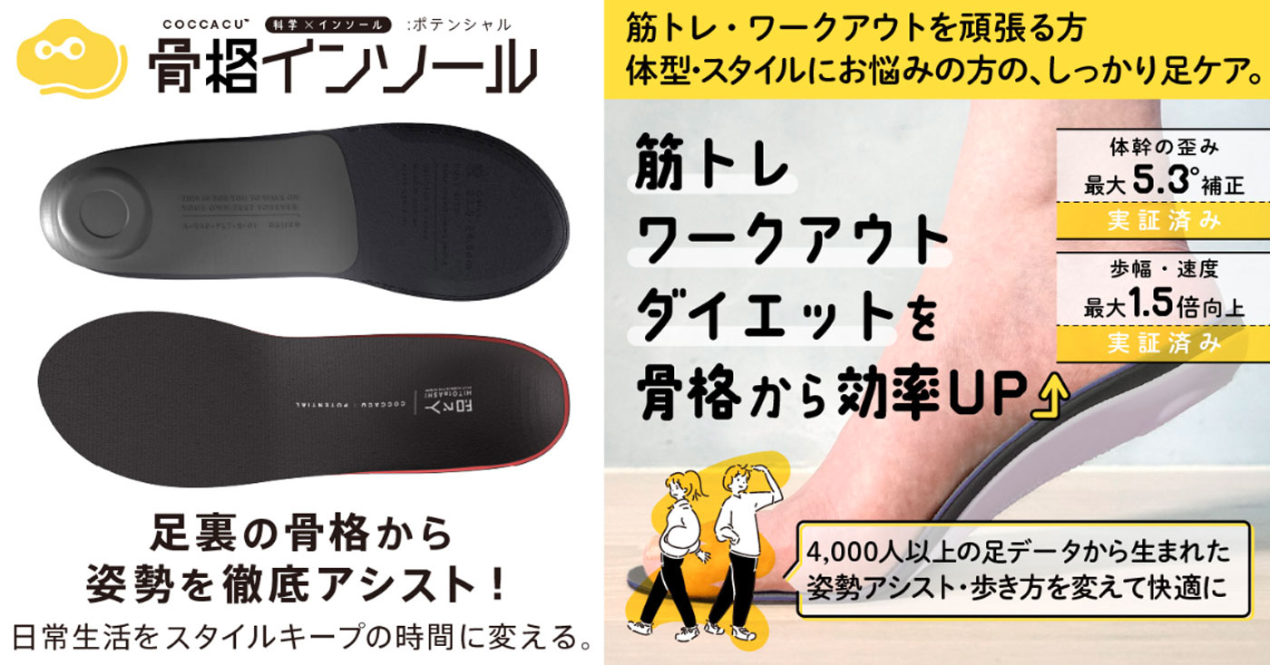 COCCACUインソール:ポテンシャル