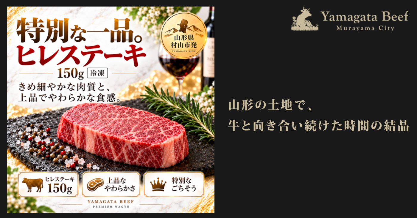 小山形牛 ヒレステーキ 150g